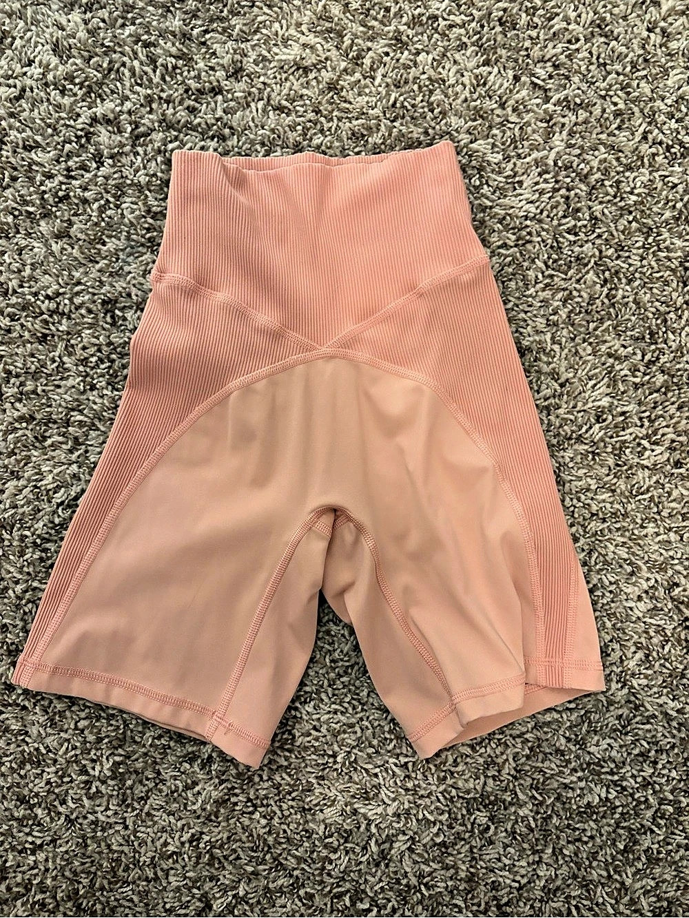 Offline by Aerie Real Me Crossover High Waisted 5" Bike Short Pink Bike Shorts
